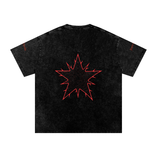 Snow Washed Oversized Cotton T-Shirt