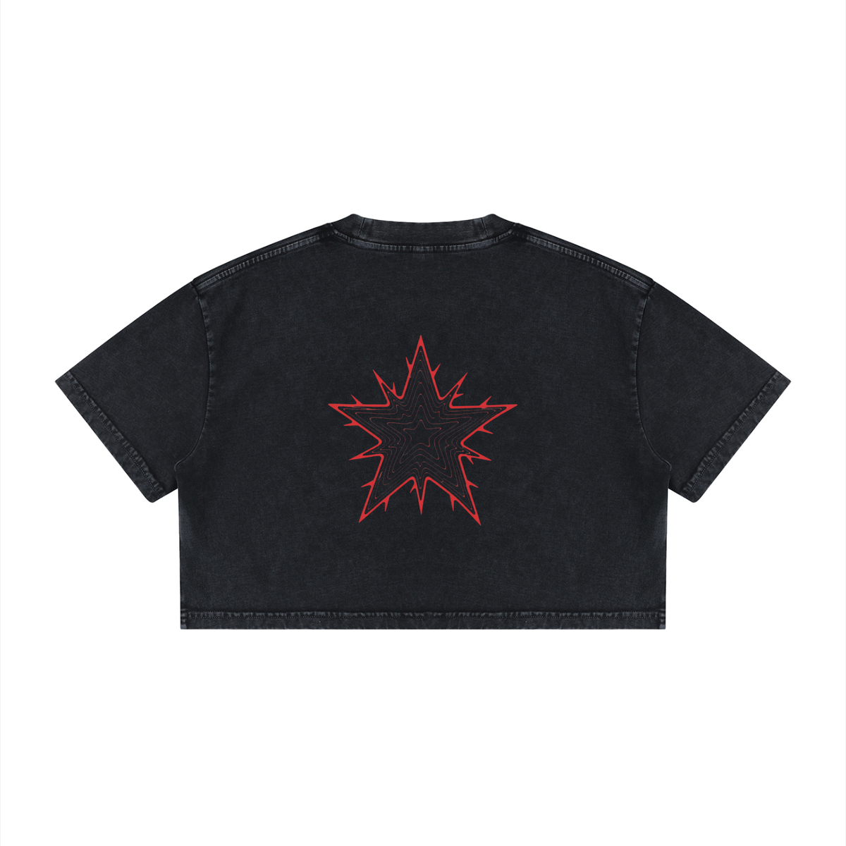 Women's Mineral Wash Cotton Crop T-Shirt