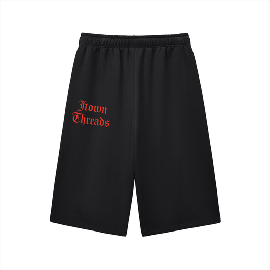 Relaxed Drawstring Three-quarter Sweatpants