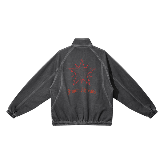 Unisex Vintage Wash Full Zip Mesh Jacket