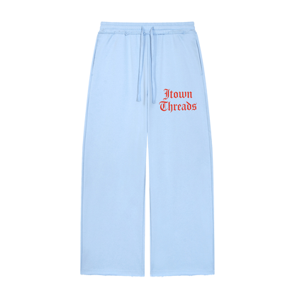 Women’s Wide Leg Raw Edge Sweatpants