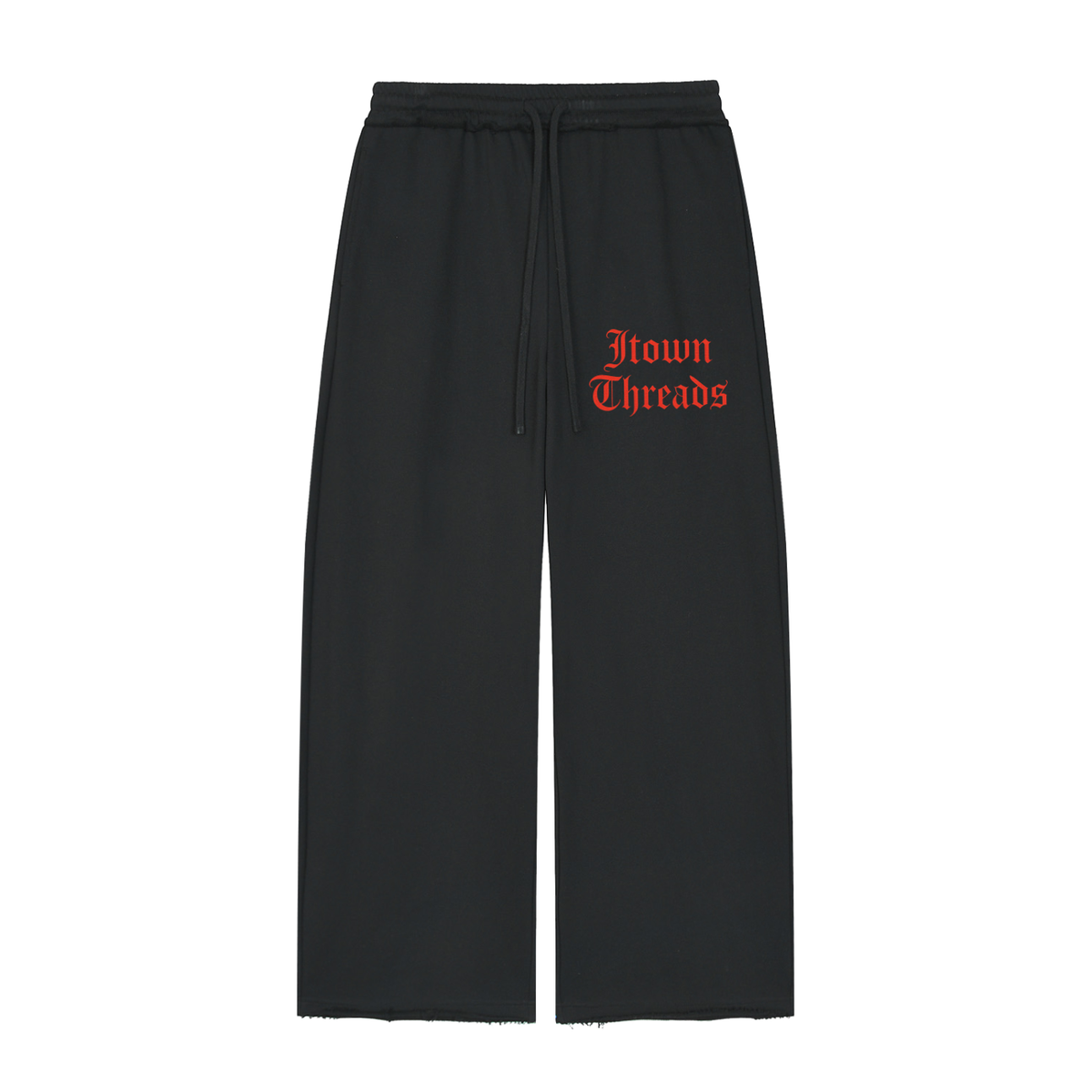 Women’s Wide Leg Raw Edge Sweatpants