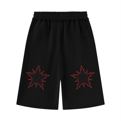 Unisex Raw Edge Fleece Shorts