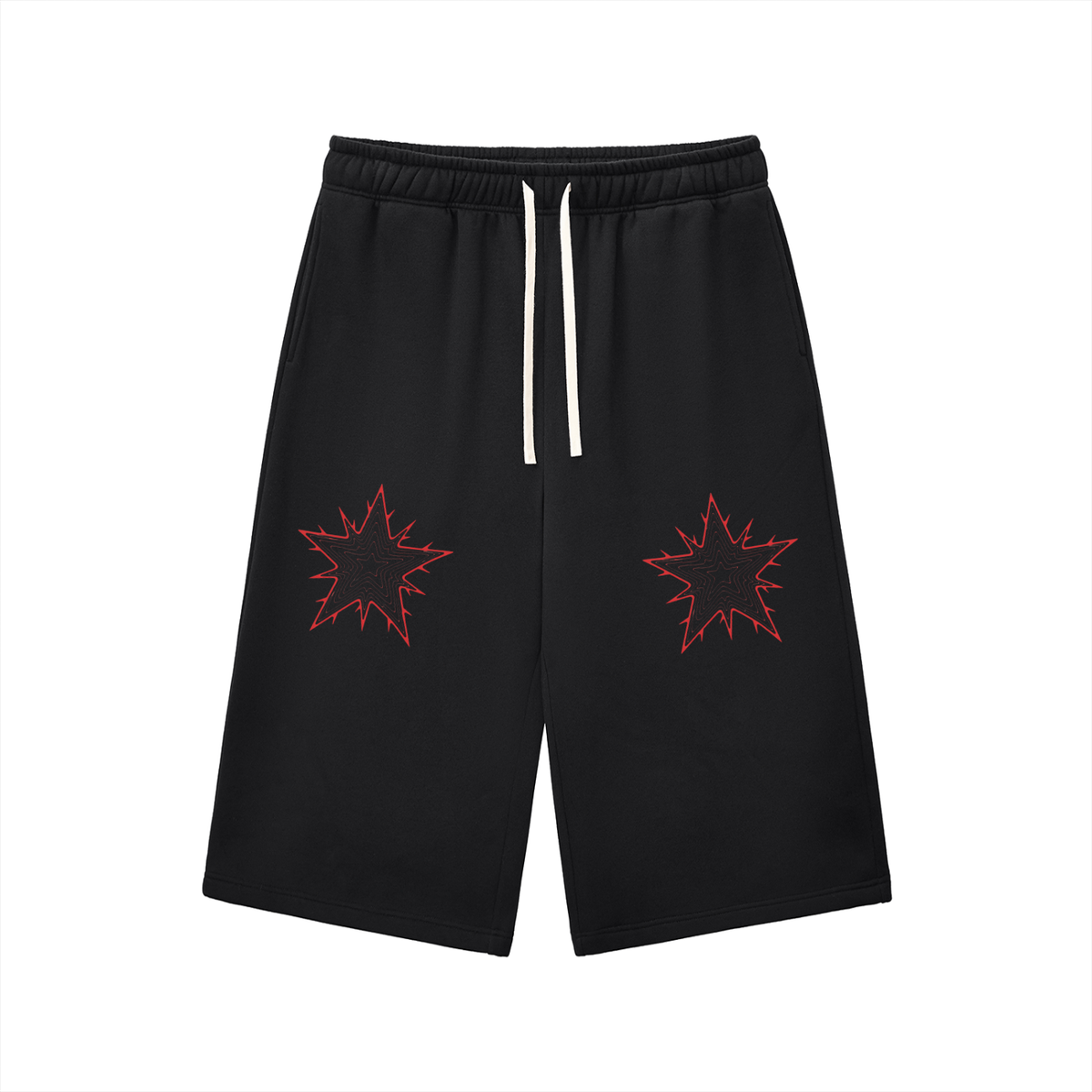 Relaxed Drawstring Three-quarter Sweatpants