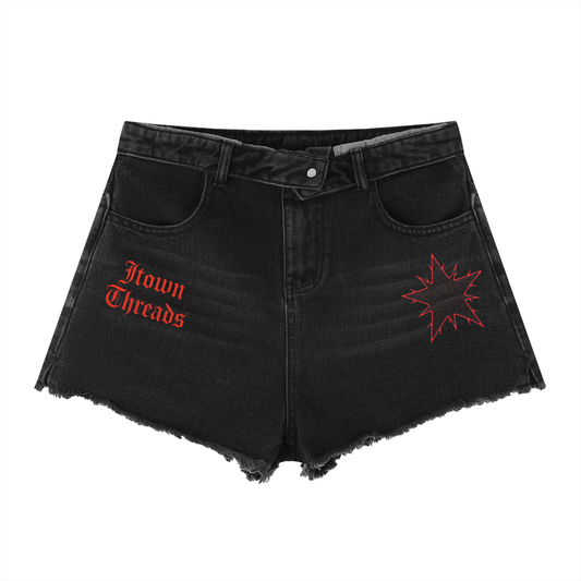 Women’s Vintage Wash High Rise Denim Shorts