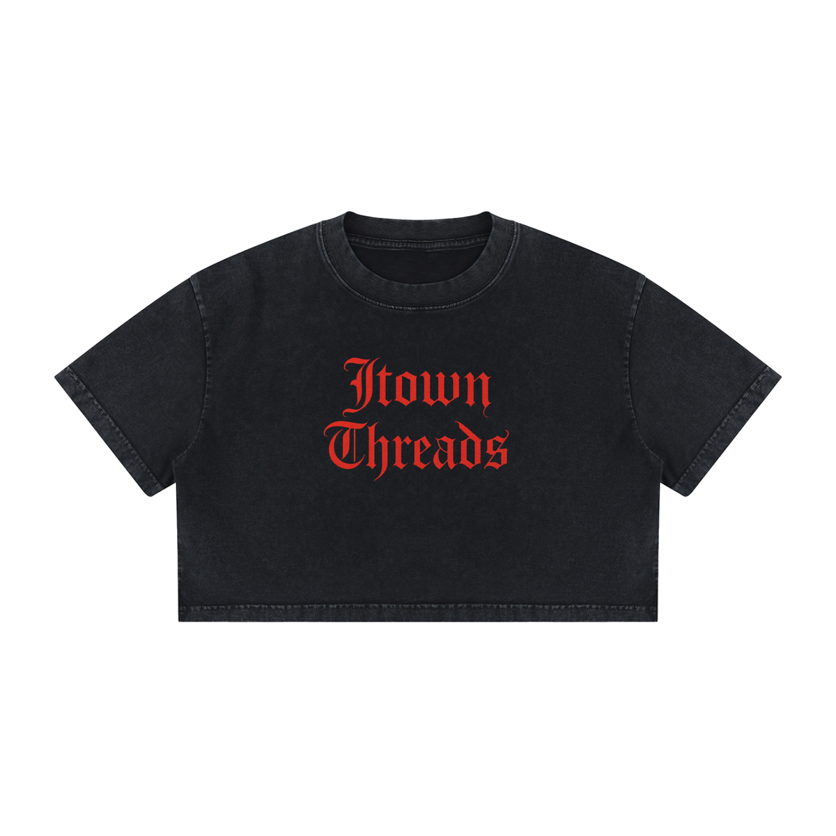 Women's Mineral Wash Cotton Crop T-Shirt