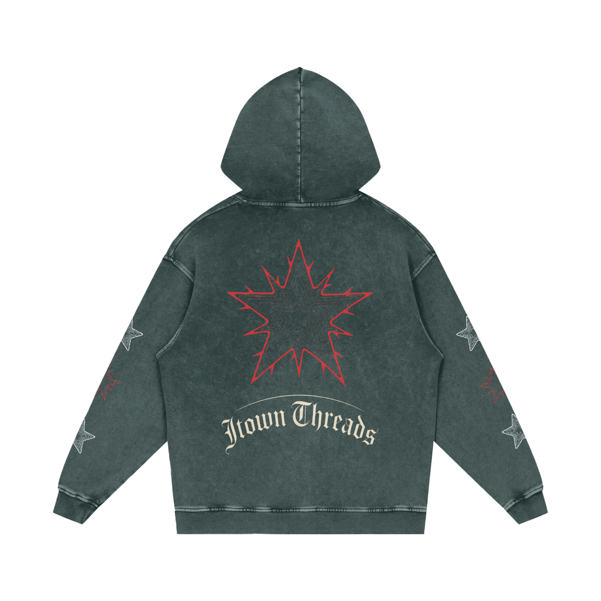 Snow Washed Loose Cotton Hoodie