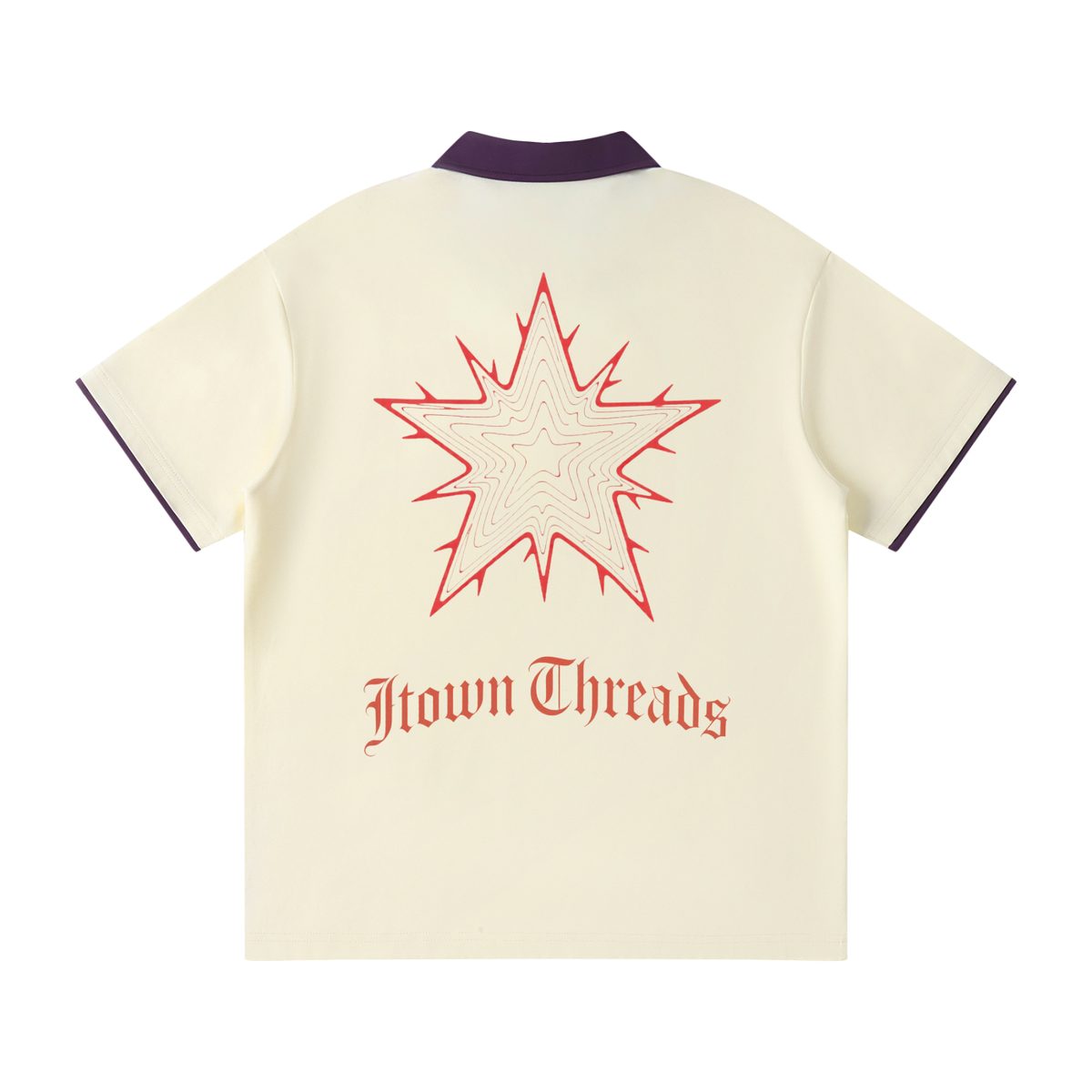 Contrast Collar Raglan Polo Shirt