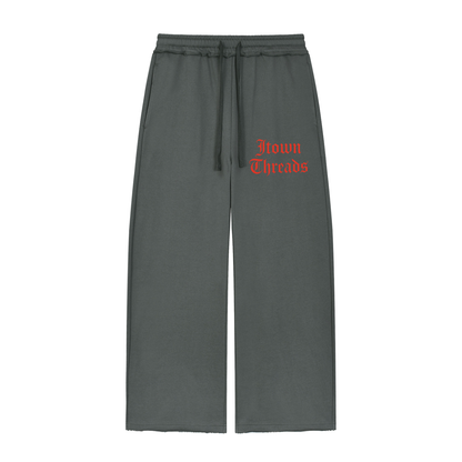 Women’s Wide Leg Raw Edge Sweatpants