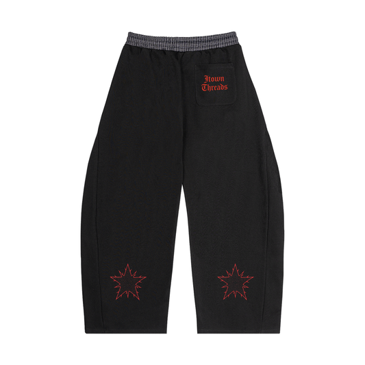 Plaid Waistband Barrel Sweatpants