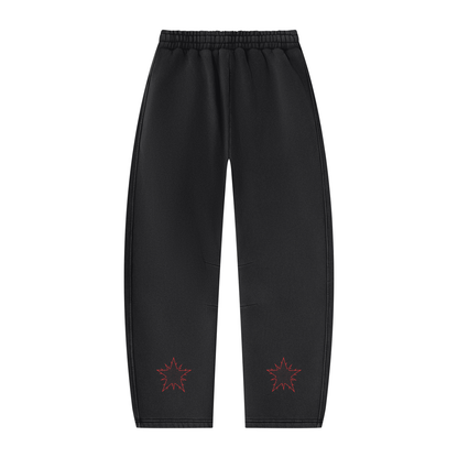 Unisex Vintage Wash Barrel Leg Fleece Sweatpants
