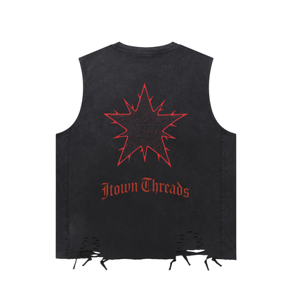 Snow Washed Raw-Hem Tank Top