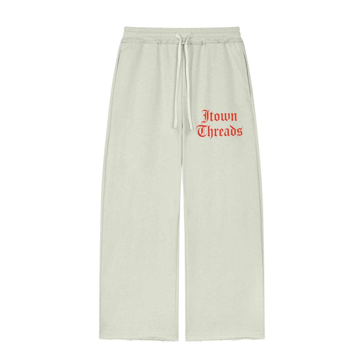 Women’s Wide Leg Raw Edge Sweatpants