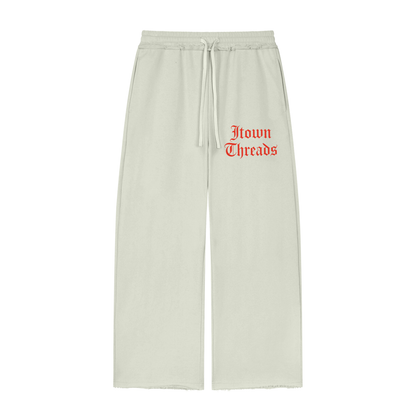 Women’s Wide Leg Raw Edge Sweatpants