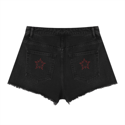 Women’s Vintage Wash High Rise Denim Shorts