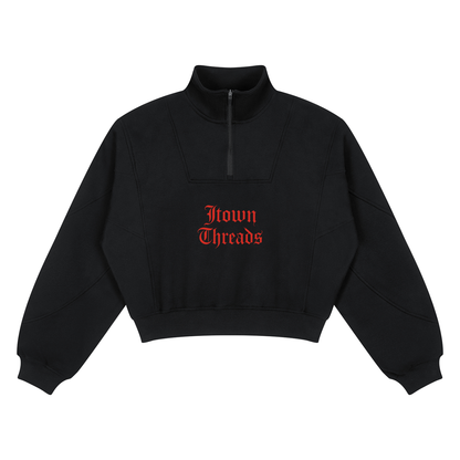 Women’s Loose Fleece Quarter-Zip Sweatshirt