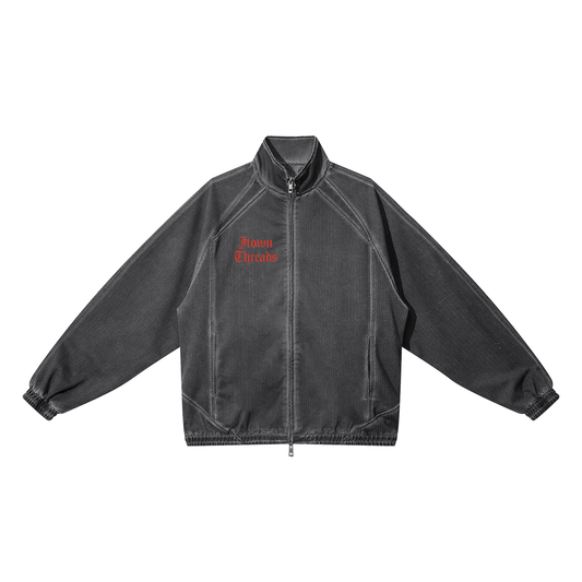 Unisex Vintage Wash Full Zip Mesh Jacket
